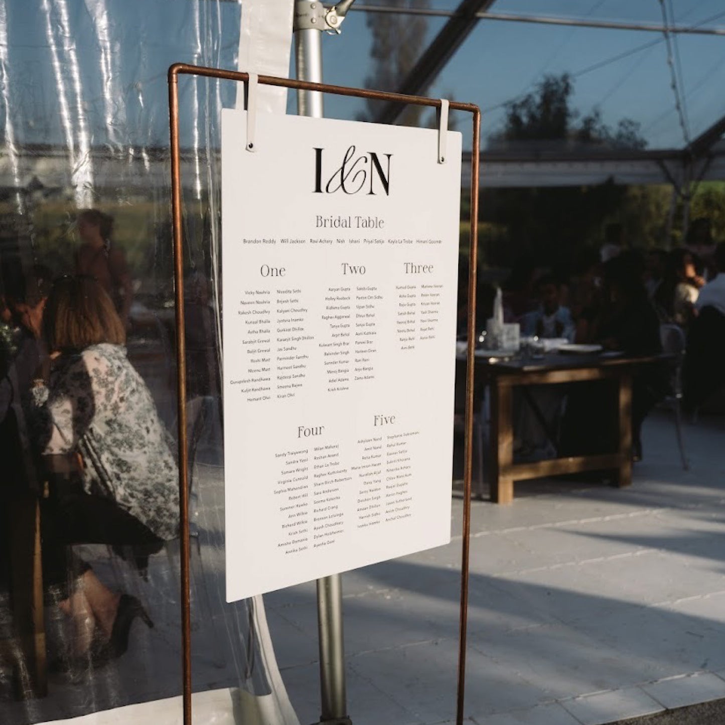 Custom Acrylic Wedding Seating Chart Signage