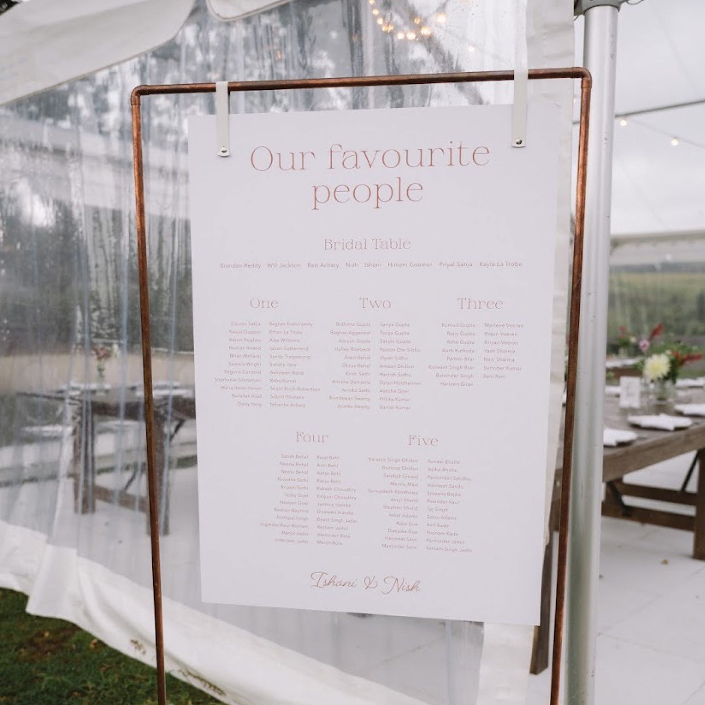 Custom Wedding Seating Chart