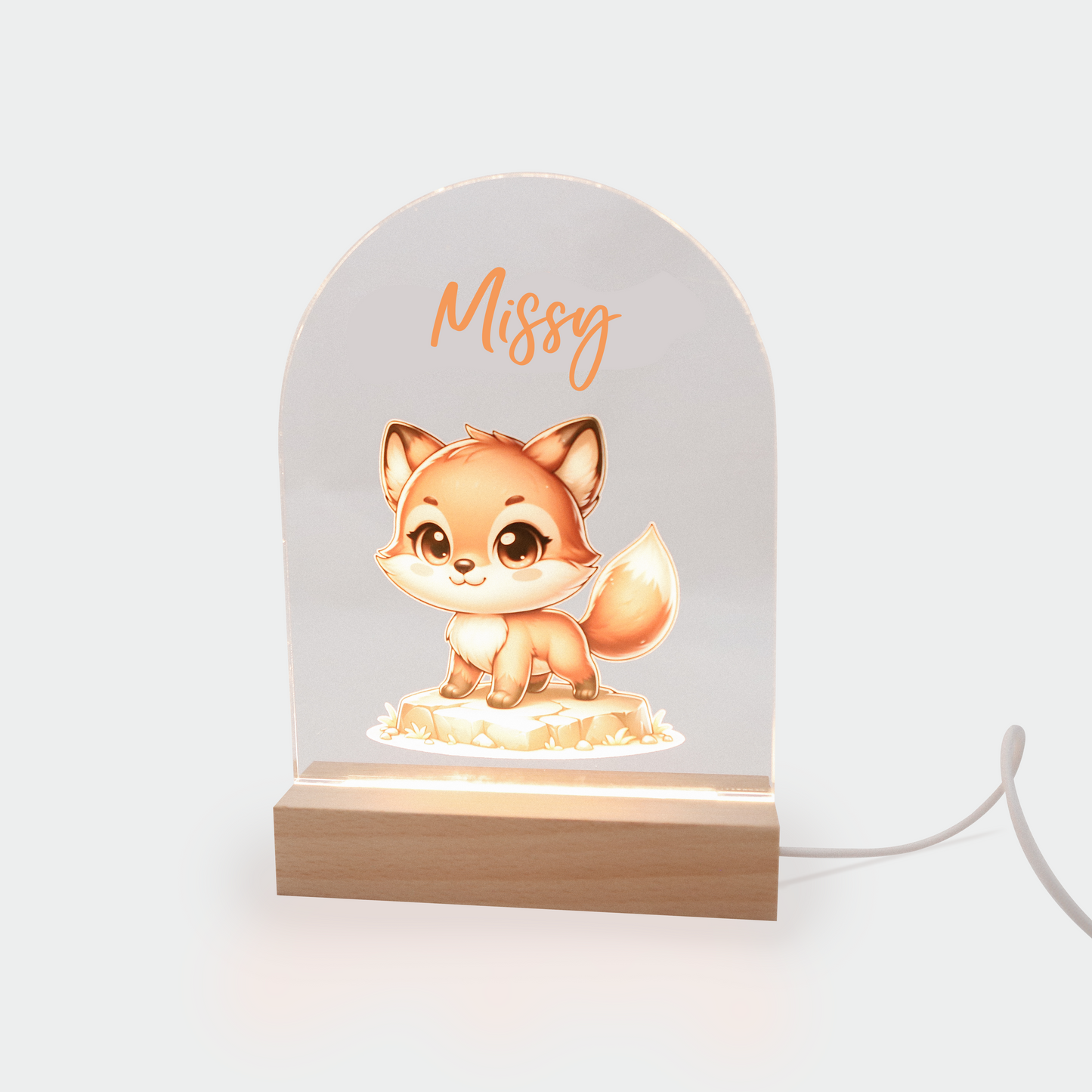 Personalised Fox night light