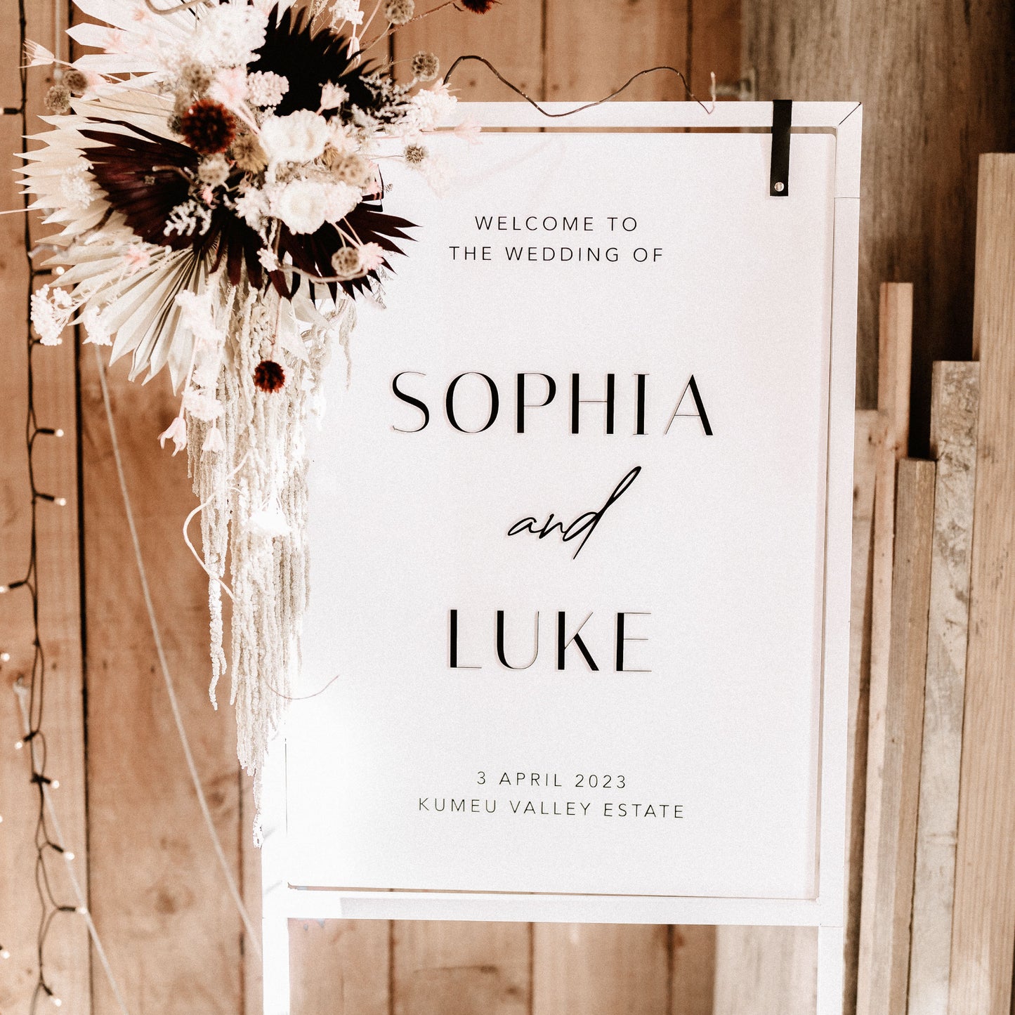Custom Acrylic Wedding Welcome Signage